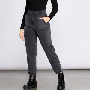 Petite-INDIGO black jeans